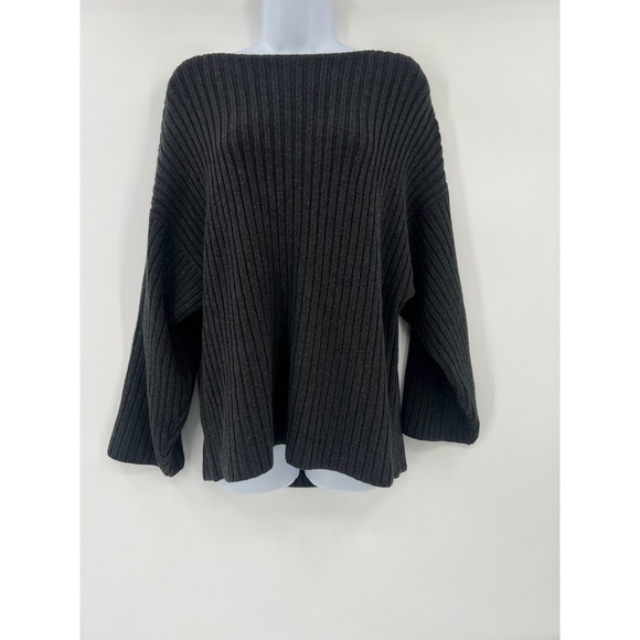lunya Sweaters - Lunya XS/S Charcoal Gray Ribbed Pima Cotton Alpaca Blend Sweater